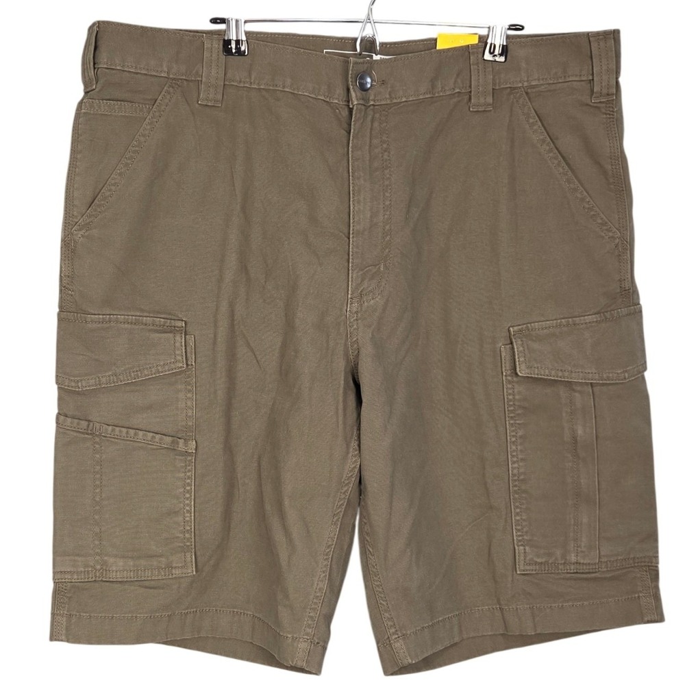 Carhartt Cargo Work Shorts Men 38 Brown Olive Rugged Flex Relaxed Fit Canvas NEW